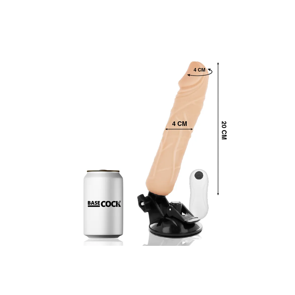 Realistischer natürlicher mit Fernbedienungsvibrator 20 cm -O- 4 cm von Basecock | Fesselliebe.de