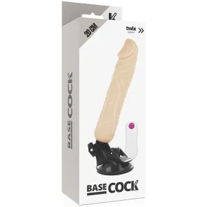 Realistischer natürlicher mit Fernbedienungsvibrator 20 cm -O- 4 cm von Basecock
