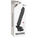 Realistischer Vibrator mit Fernbedienung Schwarz 20 cm -O- 4 cm von Basecock | Fesselliebe.de