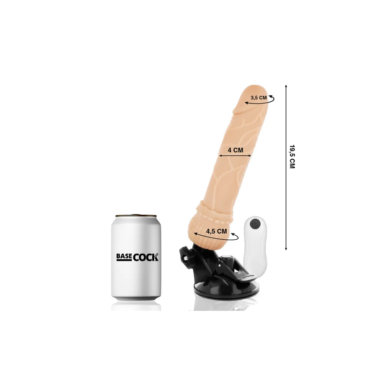 Realistischer natürlicher mit Fernbedienungsvibrator 19,5 cm -O- 4 cm von Basecock | Fesselliebe.de