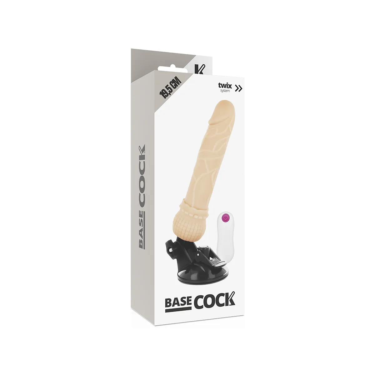 Realistischer natürlicher mit Fernbedienungsvibrator 19,5 cm -O- 4 cm von Basecock | Fesselliebe.de