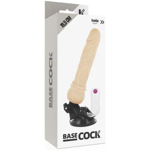 Realistischer natürlicher mit Fernbedienungsvibrator 19,5 cm -O- 4 cm von Basecock