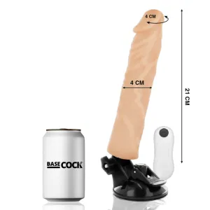 Realistischer Vibrator mit Fernbedienung Naturweiss 21 cm -O- 4 cm von Basecock