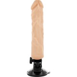 Realistischer Vibrator mit Fernbedienung Naturweiss 21 cm -O- 4 cm von Basecock | Fesselliebe.de