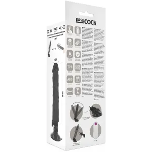 Realistischer Vibrator mit Fernbedienung Schwarz 21 cm -O- 4 cm von Basecock