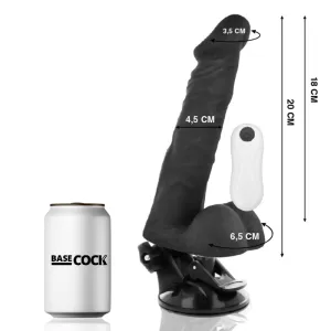 Biegsamer Vibrator mit Fernbedienung Schwarz 20 cm -O- 4,5 cm von Basecock
