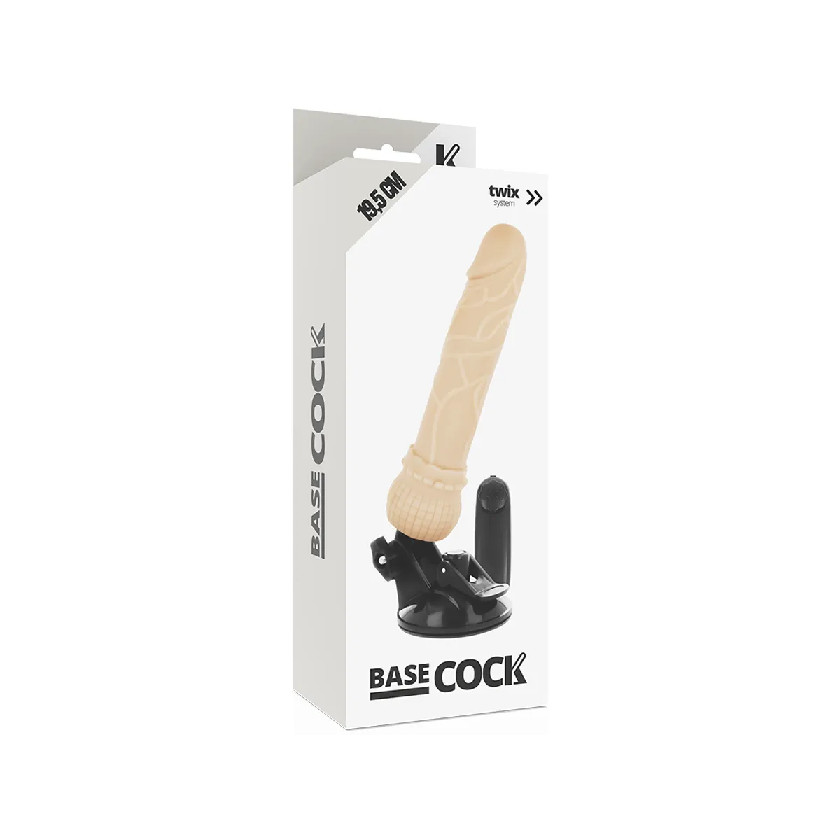 Realistischer Vibrator mit Fernbedienung natürlicher 19,5 cm -O- 4 cm von Basecock | Fesselliebe.de
