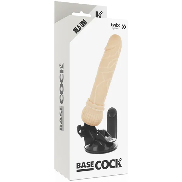 Realistischer Vibrator mit Fernbedienung natürlicher 19,5 cm -O- 4 cm von Basecock | Fesselliebe.de