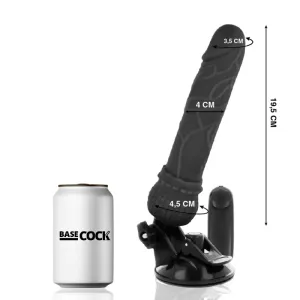 Realistischer Vibrator mit Fernbedienung Schwarz 19,5 cm -O- 4 cm von Basecock