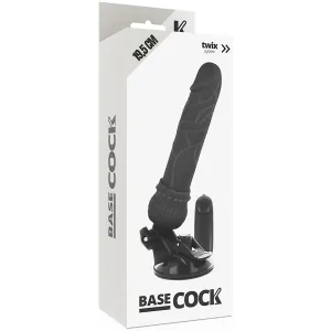 Realistischer Vibrator mit Fernbedienung Schwarz 19,5 cm -O- 4 cm von Basecock