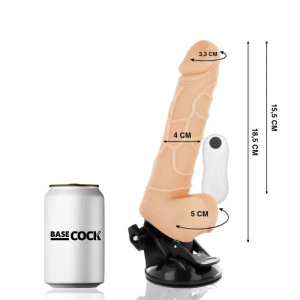 Realistischer natürlicher mit Fernbedienung Vibrator 18,5 cm -O- 4cm von Basecock | Fesselliebe.de