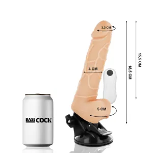Realistischer natürlicher mit Fernbedienung Vibrator 18,5 cm -O- 4cm von Basecock