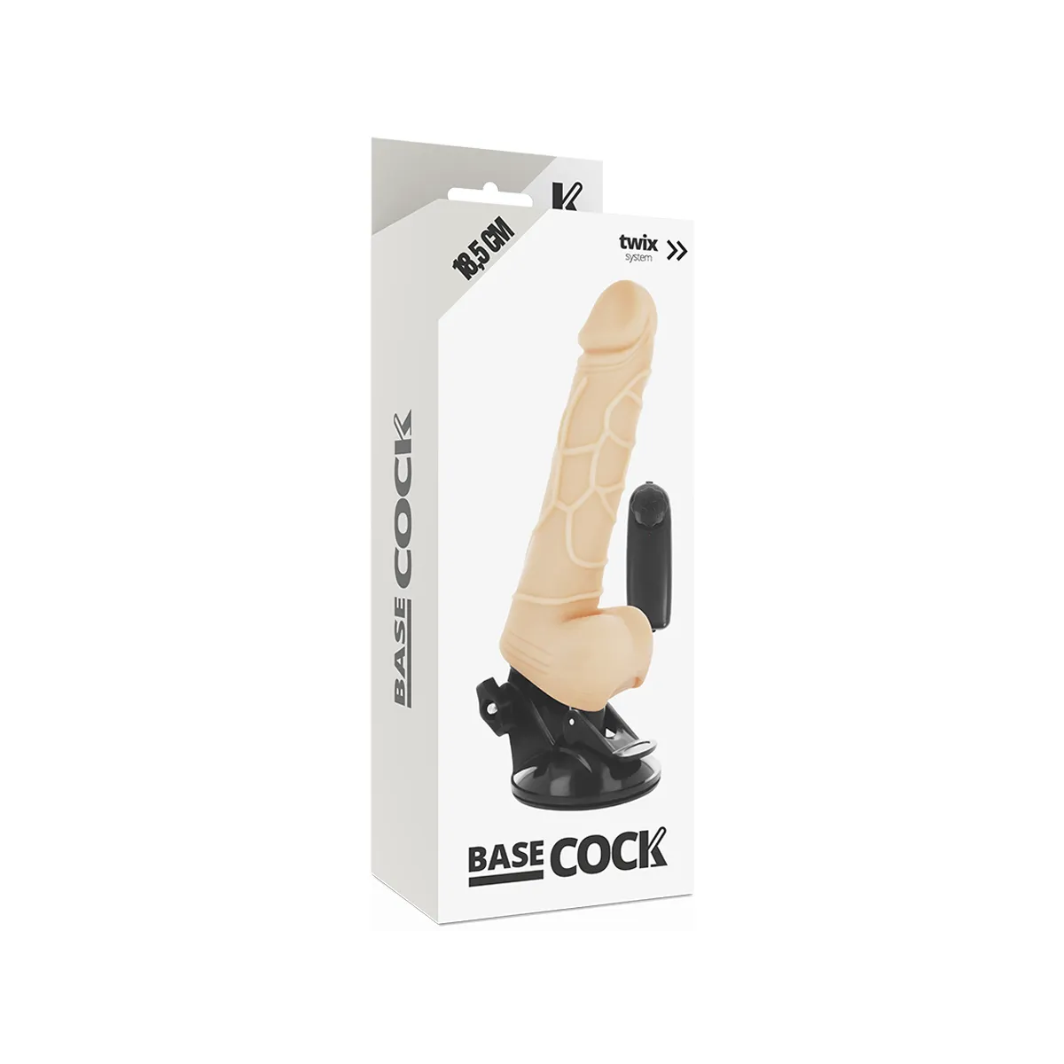 Realistischer natürlicher mit Fernbedienung Vibrator 18,5 cm -O- 4cm von Basecock | Fesselliebe.de
