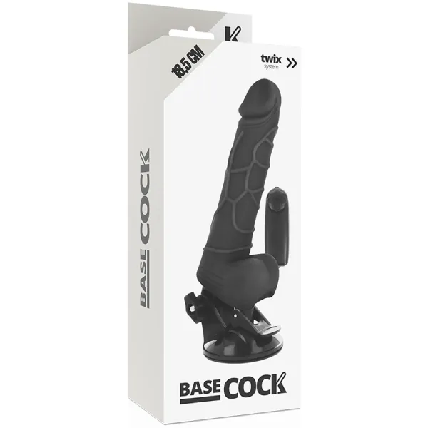 Realistischer Vibrator mit Fernbedienung Schwarz 18,5 cm -O- 4cm von Basecock | Fesselliebe.de