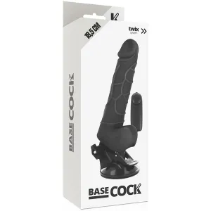 Realistischer Vibrator mit Fernbedienung Schwarz 18,5 cm -O- 4cm von Basecock
