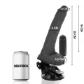 Realistischer Vibrator mit Fernbedienung Schwarz mit Hoden 20 cm -O- 4 cm von Basecock