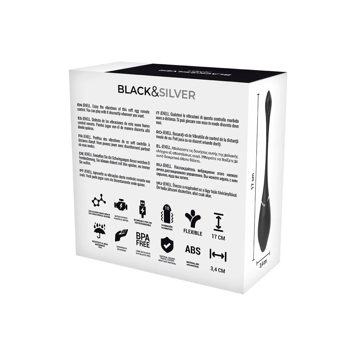 Jenell wiederaufladbares Vibrierei von Black&Silver | Fesselliebe.de