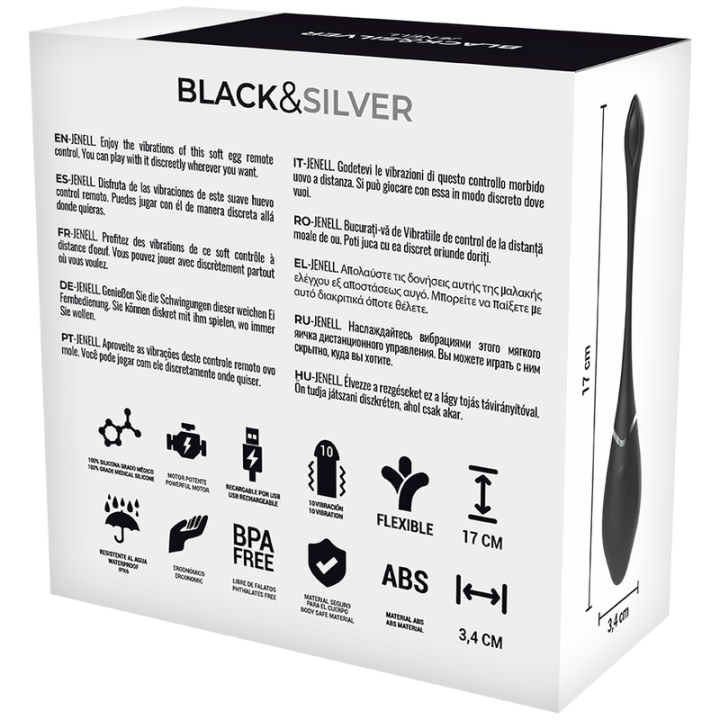 Jenell wiederaufladbares Vibrierei von Black&Silver | Fesselliebe.de