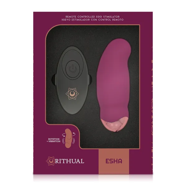 Esha Egg mit Fernbedienungssystem Rotation + Vibration von Rithual | Fesselliebe.de
