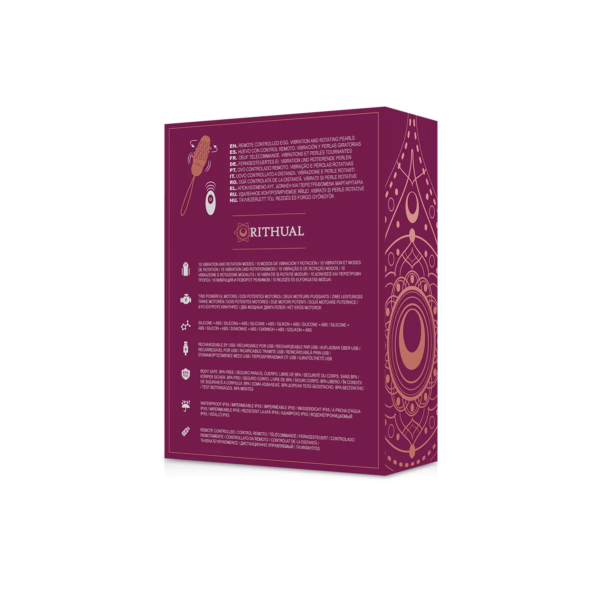 Sita Egg mit Fernbedienung Perlendrehung + Vibration von Rithual | Fesselliebe.de