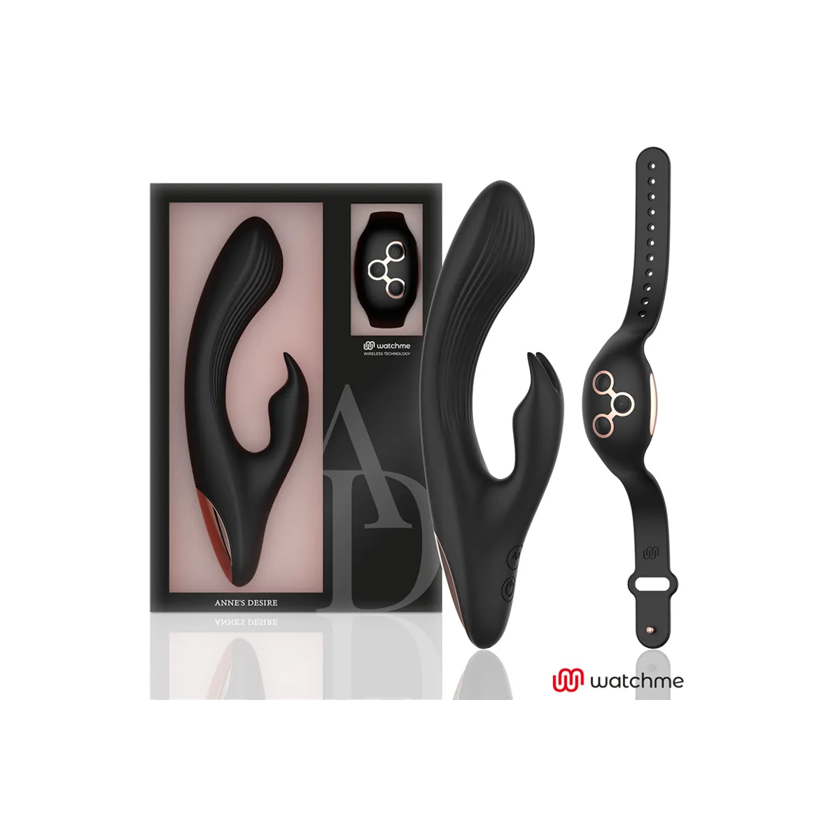 Rabbit mit Fernbedienungstechnologie Watchme Schwarz/Gold von anne´S Desire | Fesselliebe.de