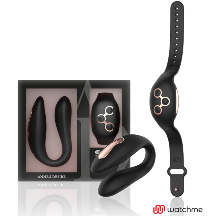 Dual Pleasure Tecnolog A Watchme Schwarz/Gold von anne´S Desire | Fesselliebe.de