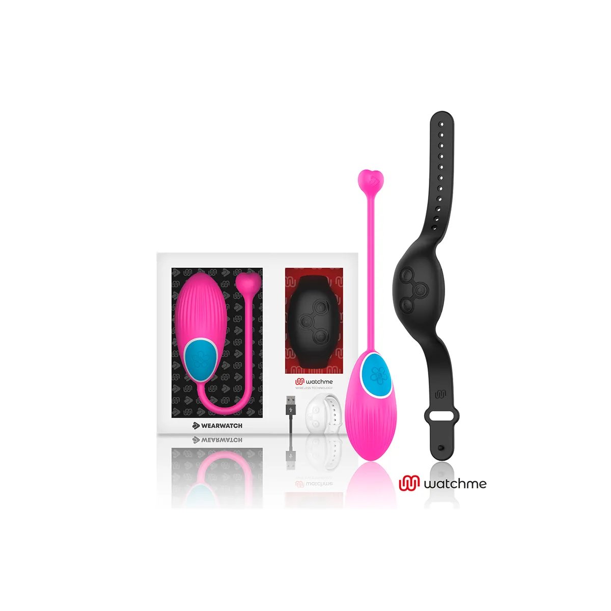 Watchme-Technologie mit Fernbedienung Egg Fuchsia / Jet von Wearwatch | Fesselliebe.de