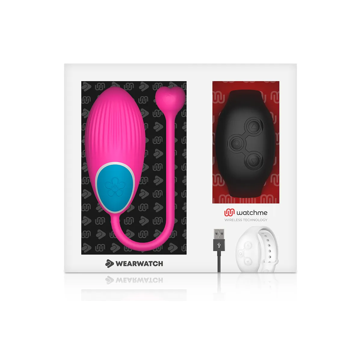 Watchme-Technologie mit Fernbedienung Egg Fuchsia / Jet von Wearwatch | Fesselliebe.de