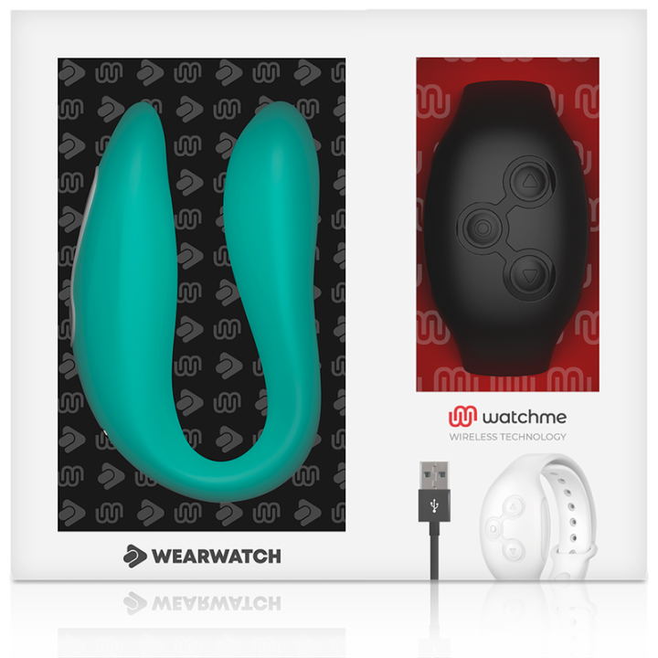 Dual-Technologie Vibrator Watchme Aquamarine / Jet von Wearwatch | Fesselliebe.de
