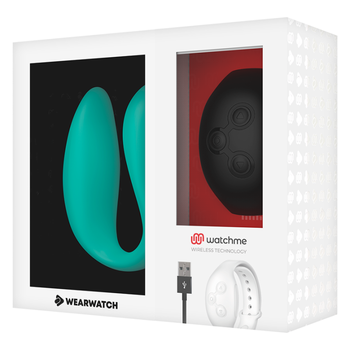 Dual-Technologie Vibrator Watchme Aquamarine / Jet von Wearwatch | Fesselliebe.de