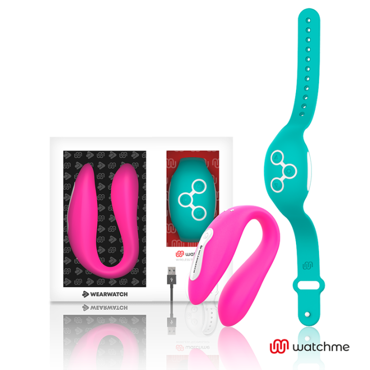 Dual-Technologie-Watchme-Vibrator Fuchsia / Meerwasser von Wearwatch | Fesselliebe.de
