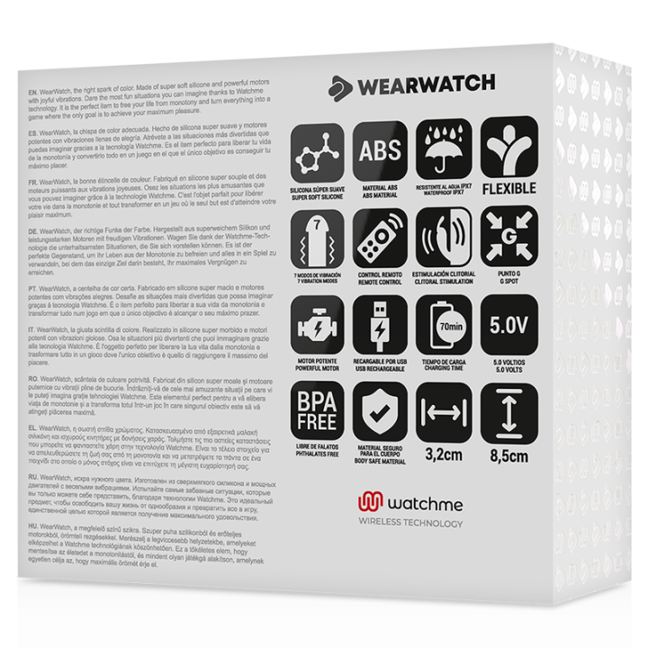 Dual-Technologie-Watchme-Vibrator Fuchsia / Meerwasser von Wearwatch | Fesselliebe.de