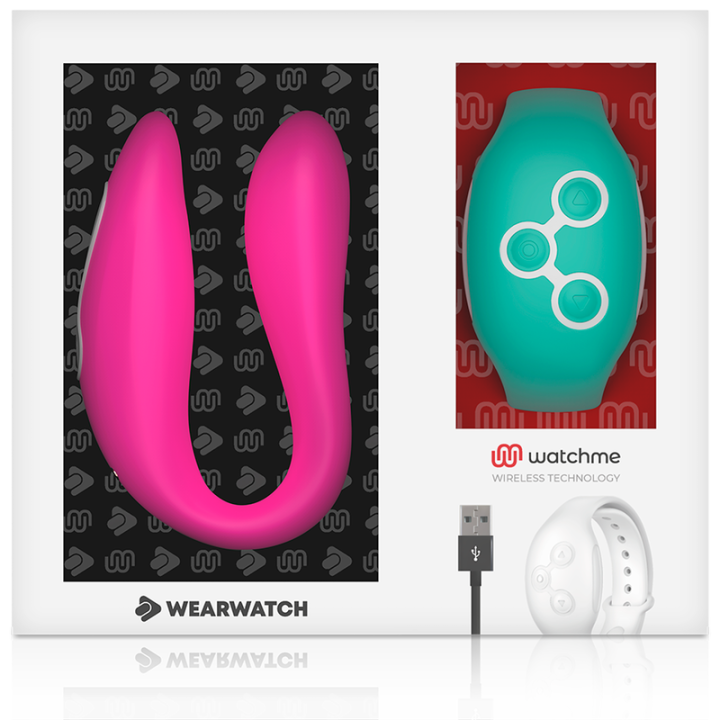 Dual-Technologie-Watchme-Vibrator Fuchsia / Meerwasser von Wearwatch | Fesselliebe.de