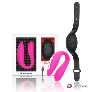 Watchme Dual Technology Vibrator Fuchsia/Azabache von Wearwatch | Fesselliebe.de