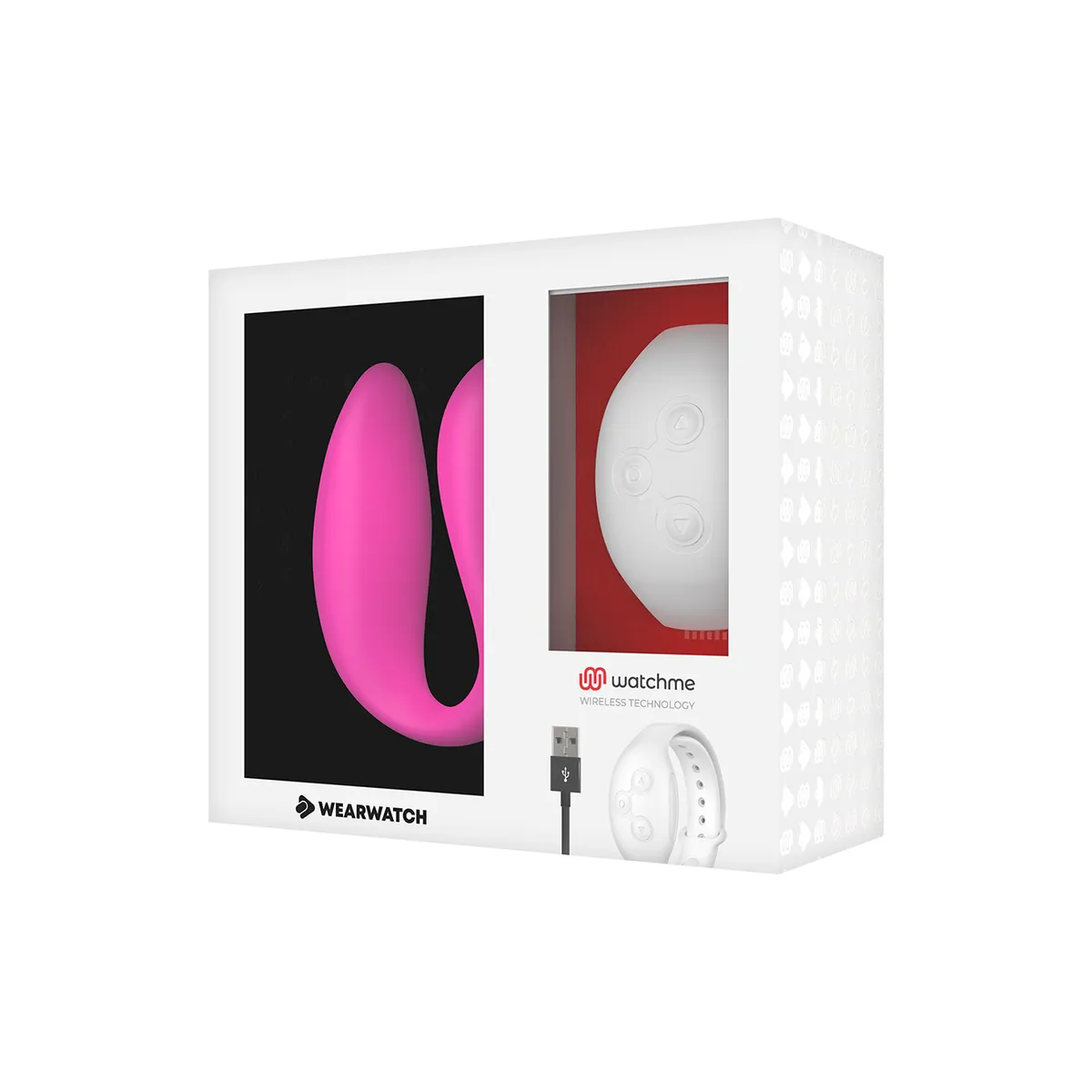 Watchme Dual Technology Vibrator Fuchsia / Snow von Wearwatch | Fesselliebe.de