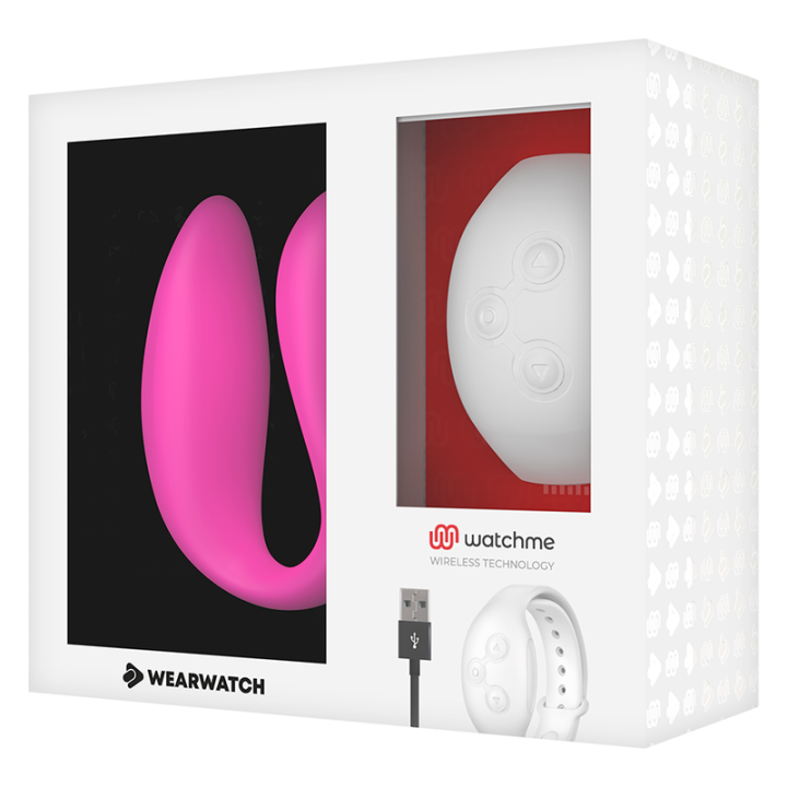 Watchme Dual Technology Vibrator Fuchsia / Snow von Wearwatch | Fesselliebe.de