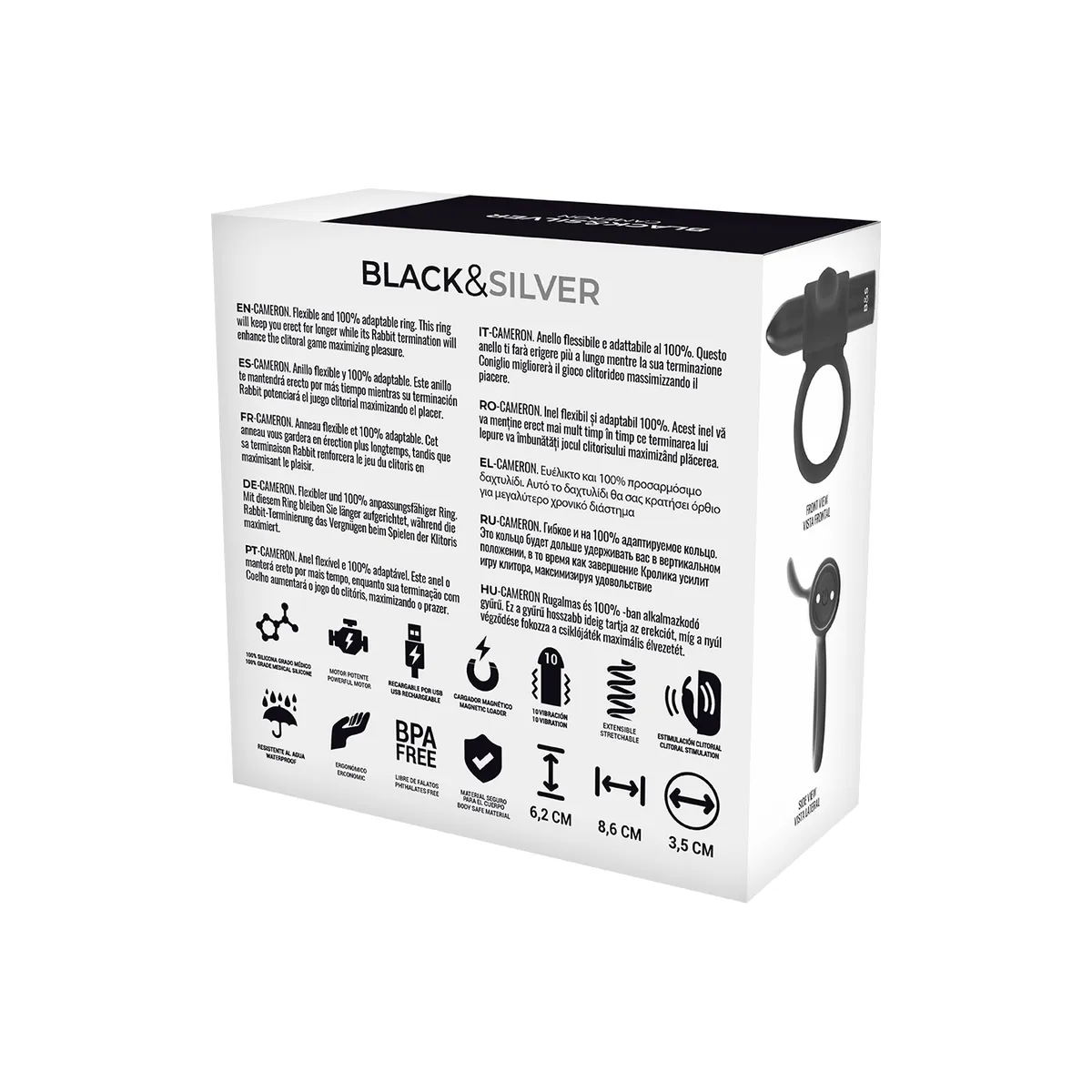 Cameron Cockring-Uhr mit Fernbedienung von Black&Silver | Fesselliebe.de