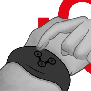 Wireless-Technologie-Uhr Pechschwarz von Watchme