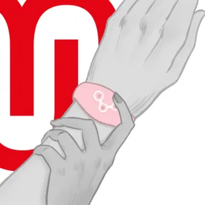 Wireless-Technologie-Uhr Zartes Rosa von Watchme