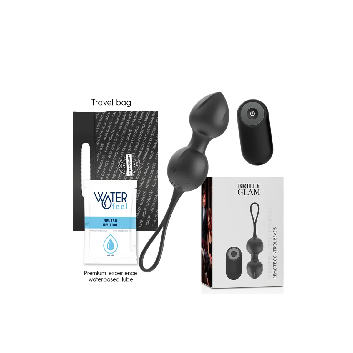 Vibrierende Kegelperlen mit Fernbedienung von Brilly Glam | Fesselliebe.de