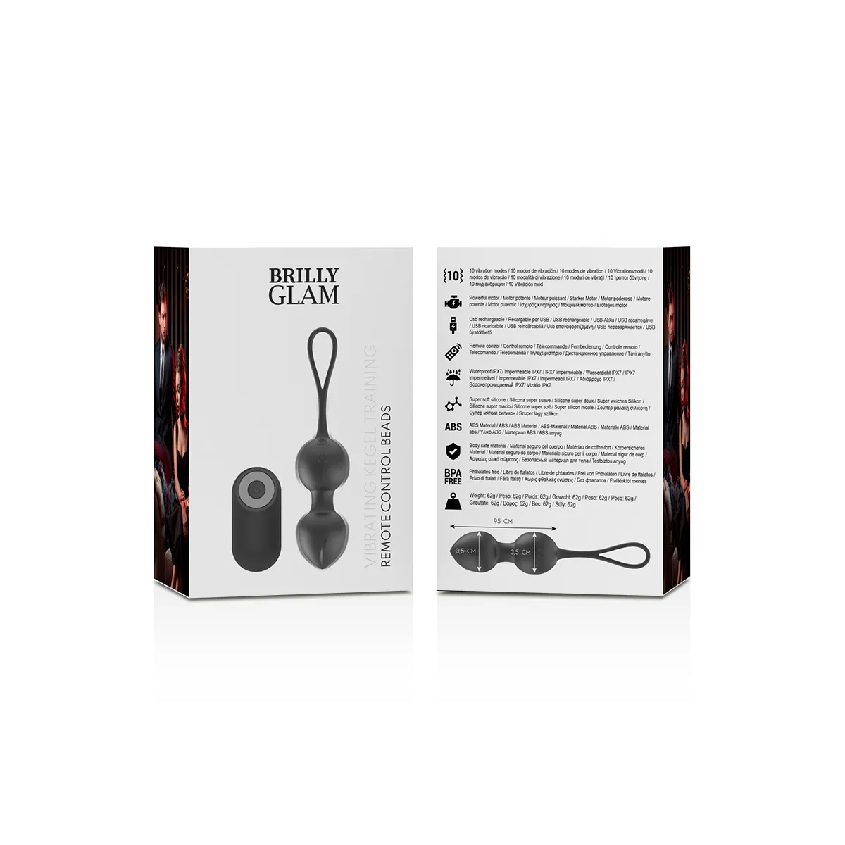 Vibrierende Kegelperlen mit Fernbedienung von Brilly Glam | Fesselliebe.de