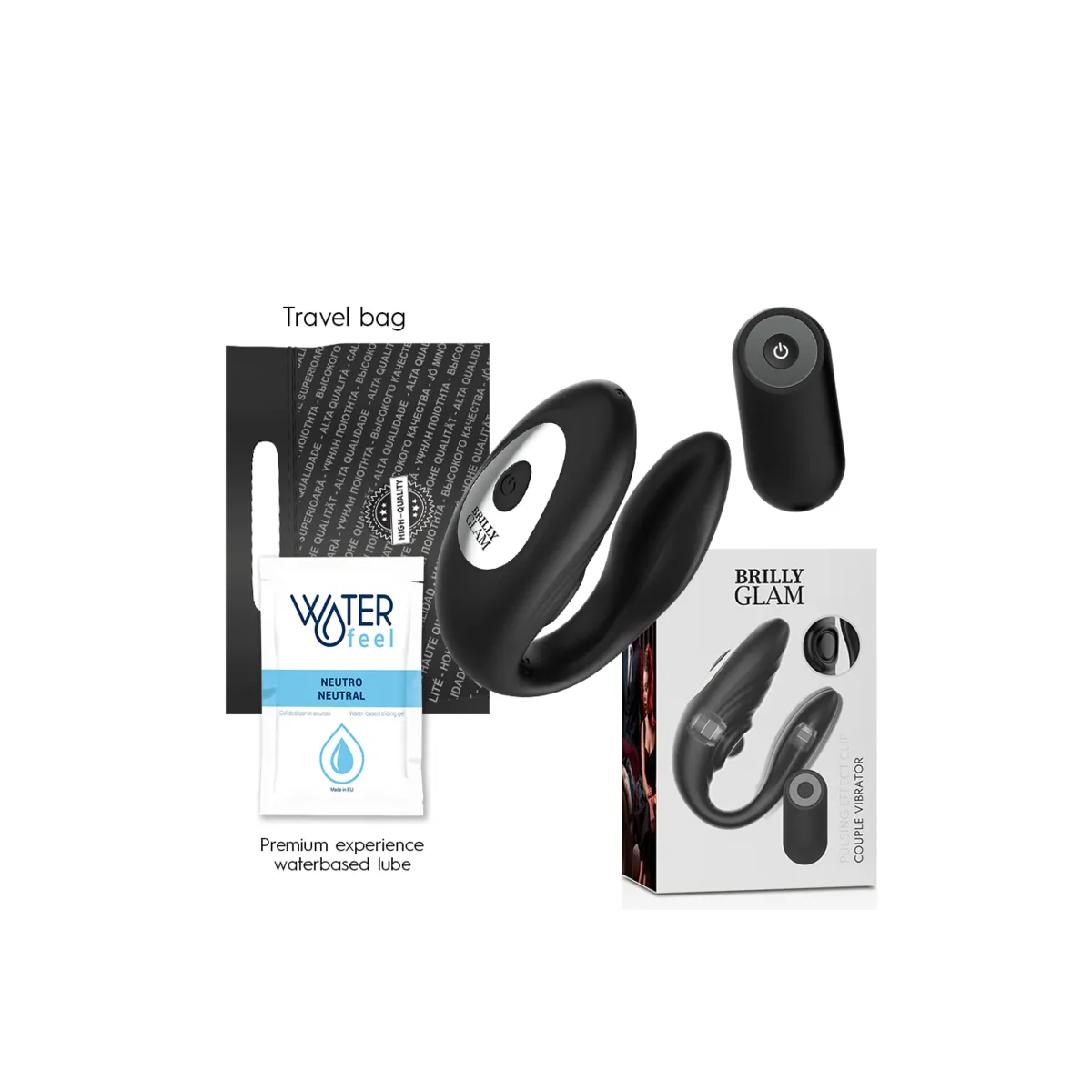 Paar mit Pulsierender und Vibrierender mit Fernbedienung von Brilly Glam | Fesselliebe.de