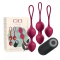 Premium Silikon 3 Vibrierende Kegelperlen mit Fernbedienung von Cici Beauty