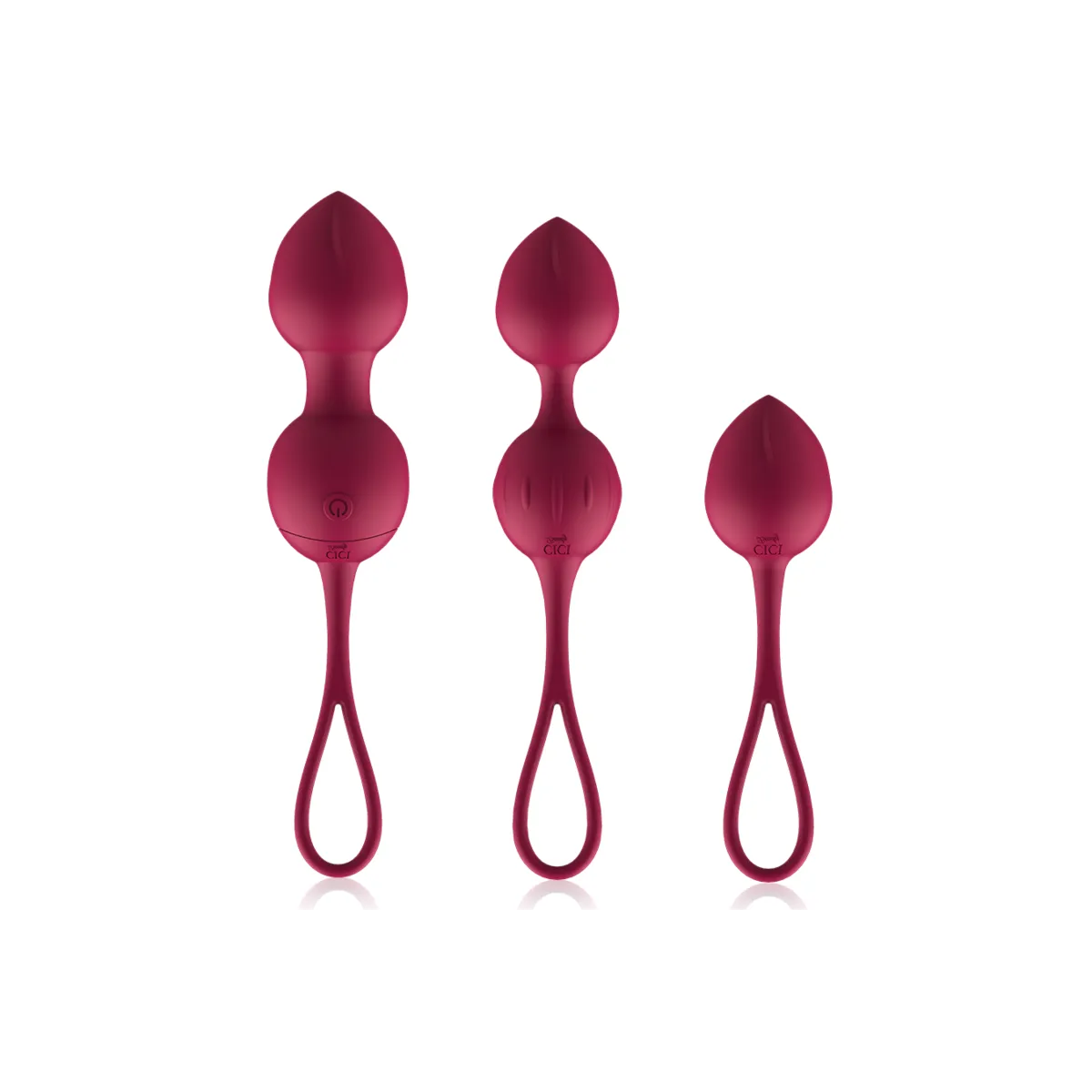 Premium Silikon 3 Vibrierende Kegelperlen mit Fernbedienung von Cici Beauty | Fesselliebe.de