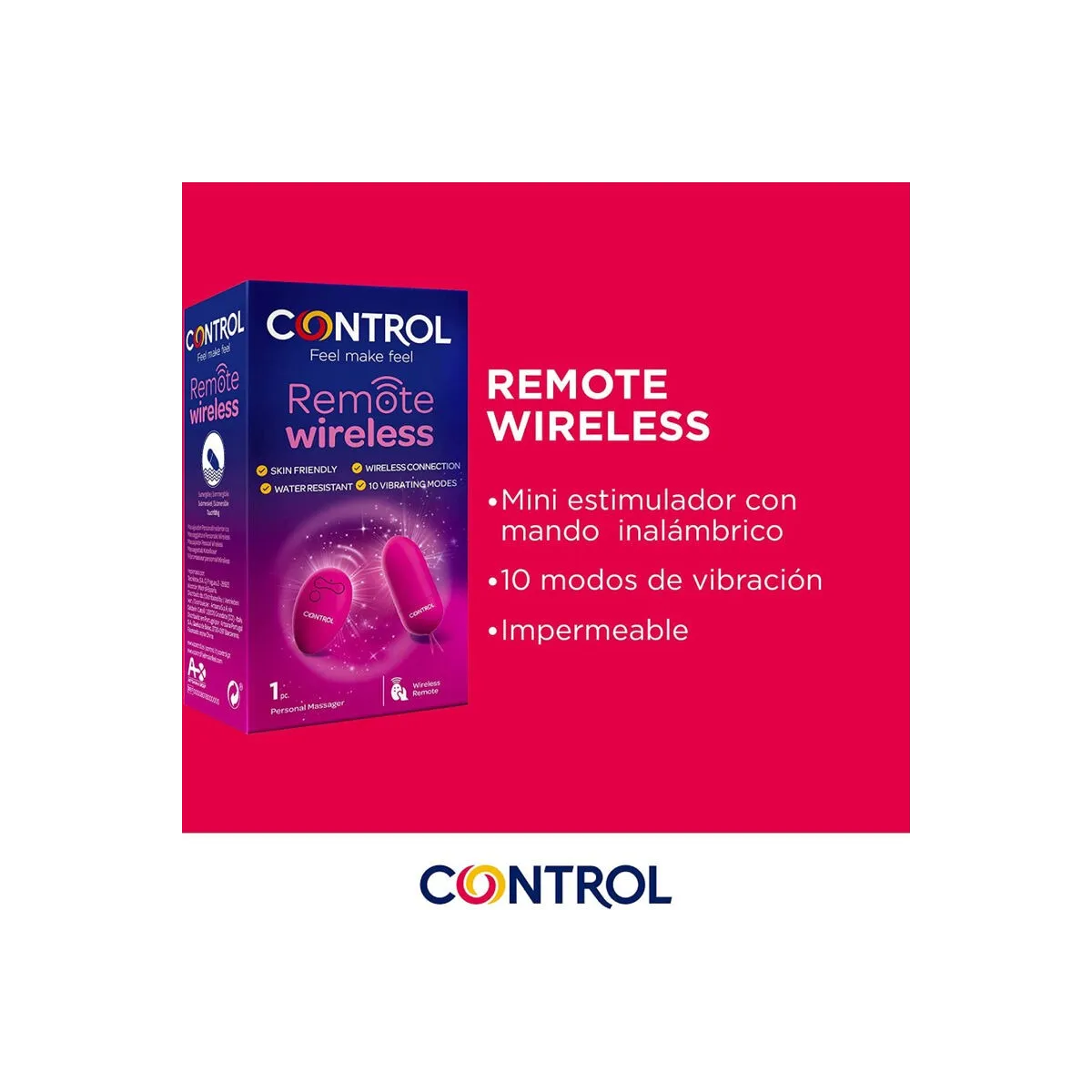 Persönliches Massager mit Drahtloser mit Fernbedienung von Control Toys | Fesselliebe.de