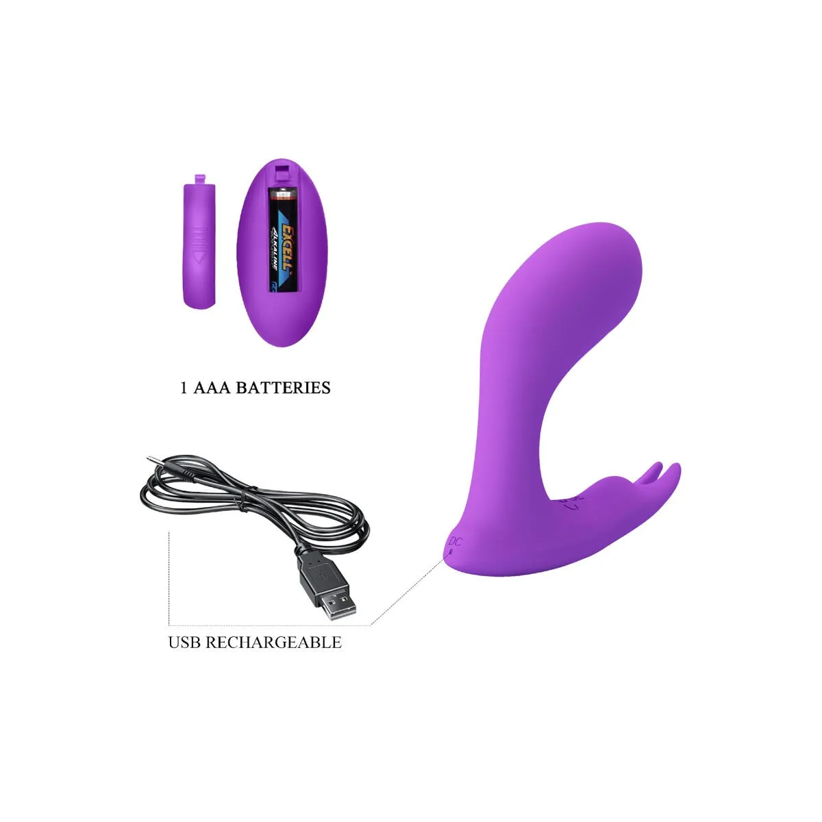 Idabelle Vibration & Pulsation mit Fernbedienung Violett von Pretty Love Bottom | Fesselliebe.de