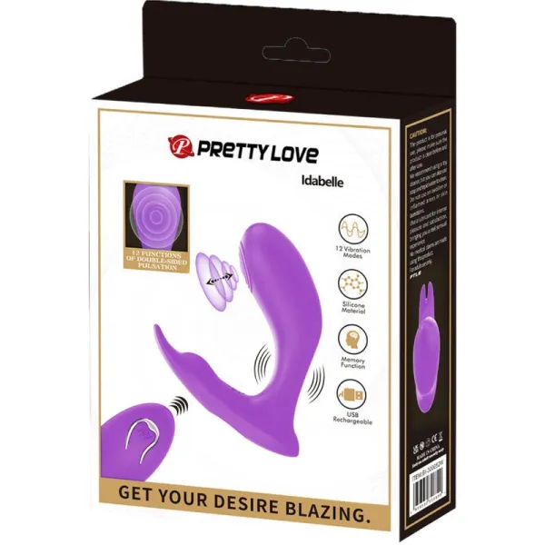 Idabelle Vibration & Pulsation mit Fernbedienung Violett von Pretty Love Bottom | Fesselliebe.de