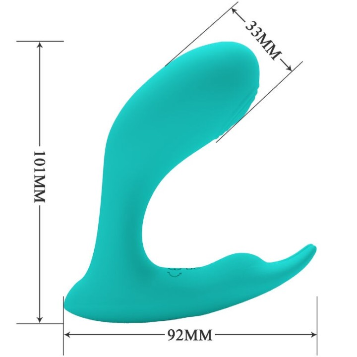 Idabelle Vibration & Pulsation mit Fernbedienung Blau von Pretty Love Bottom | Fesselliebe.de