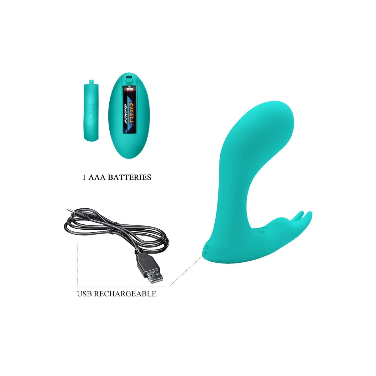 Idabelle Vibration & Pulsation mit Fernbedienung Blau von Pretty Love Bottom | Fesselliebe.de