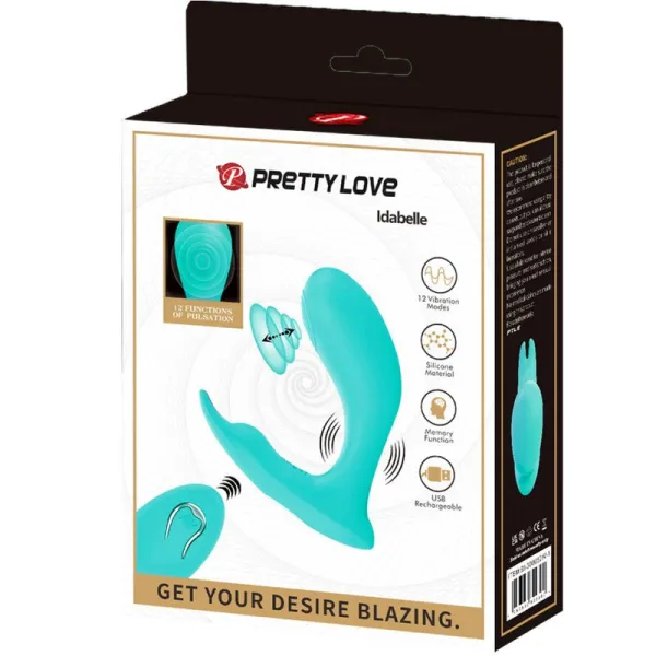 Idabelle Vibration & Pulsation mit Fernbedienung Blau von Pretty Love Bottom | Fesselliebe.de